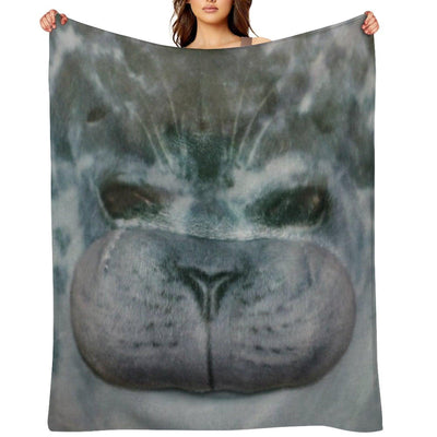 Chubby Blob Seal Throw Blanket