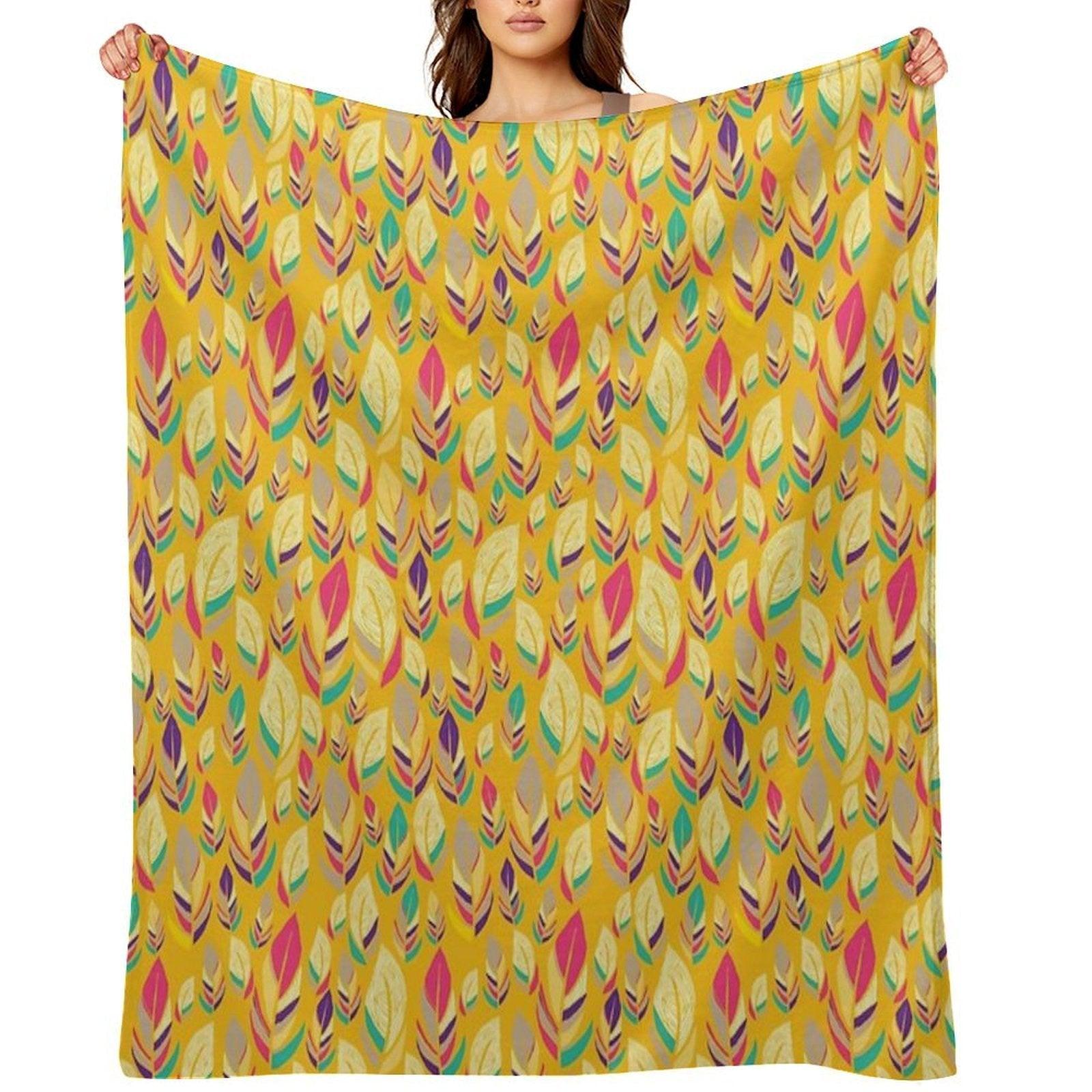 Dancing Feathers Throw Blanket