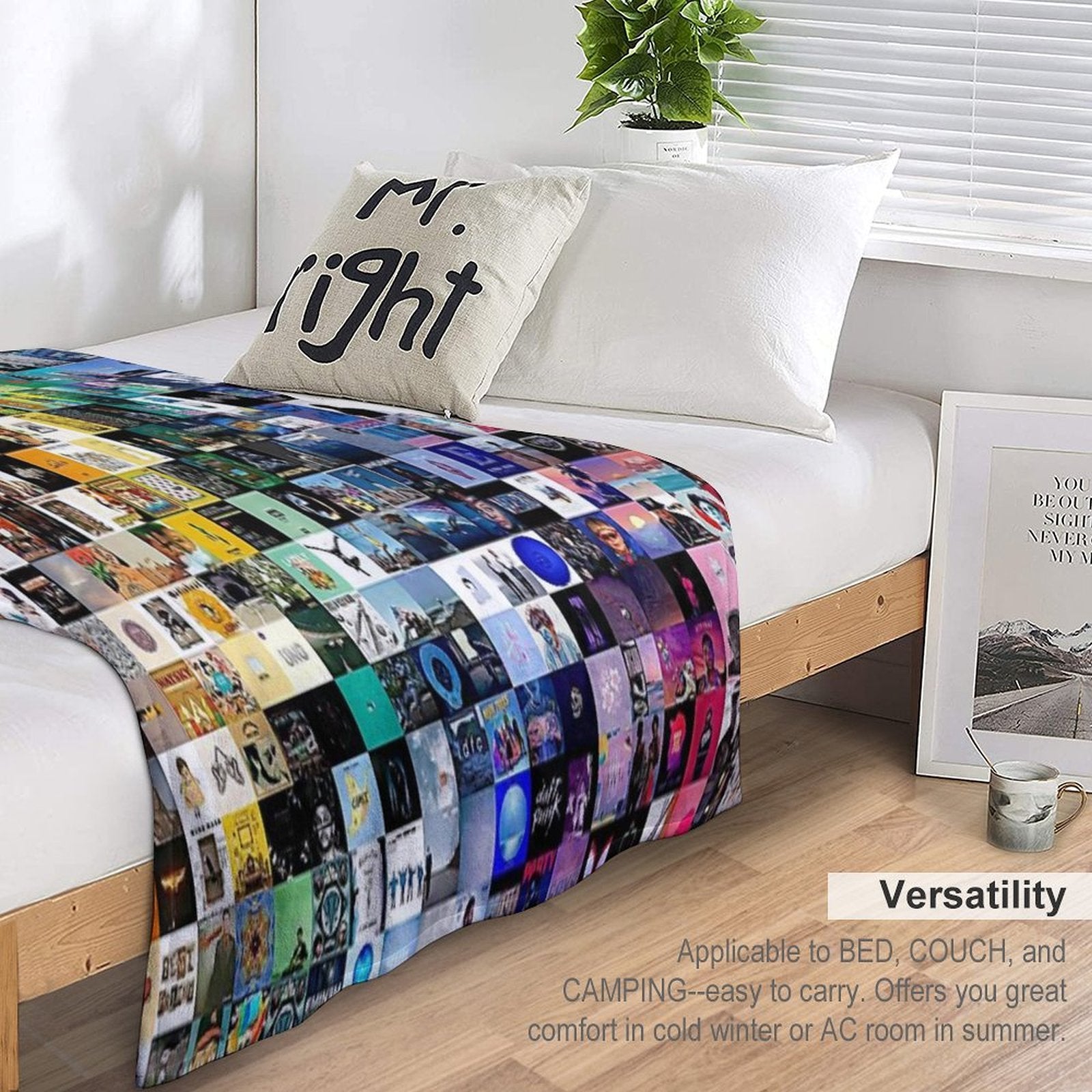 Rainbow Musical Full Album Collage Multi-functional Throw Blanket