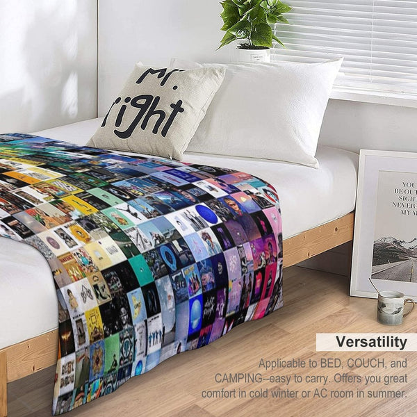 Rainbow Musical Full Album Collage Versatility Throw Blanket