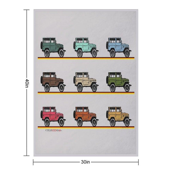 Toyota FJ40 Land Cruiser 9 Stack Throw Blanket