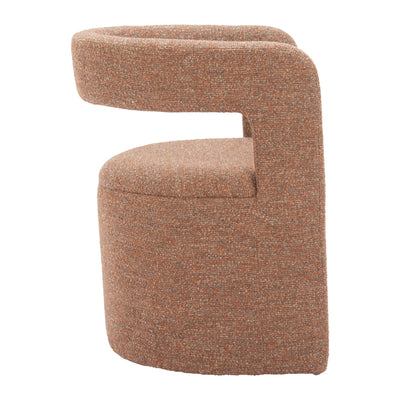 Atria Accent Chair & Ottoman Tawny Brown