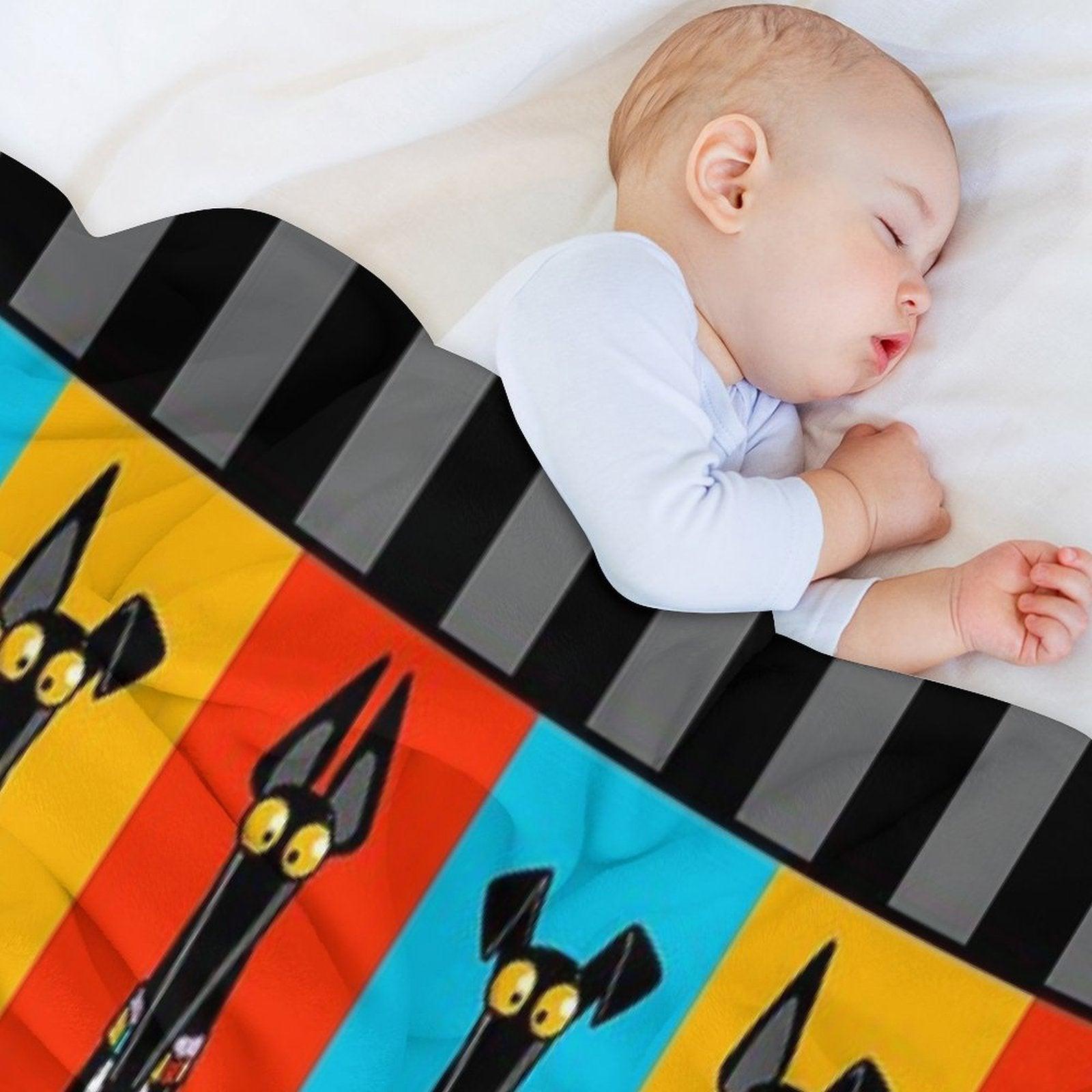 Greyhound Semaphore with Border Throw Blanket