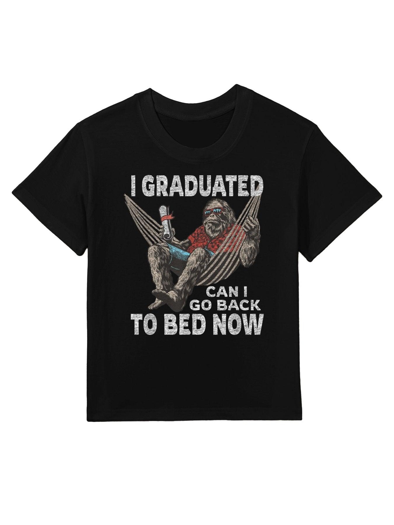 Funny Graduation  I Graduated Can I Go Back To Bed Now Kids T-Shirt