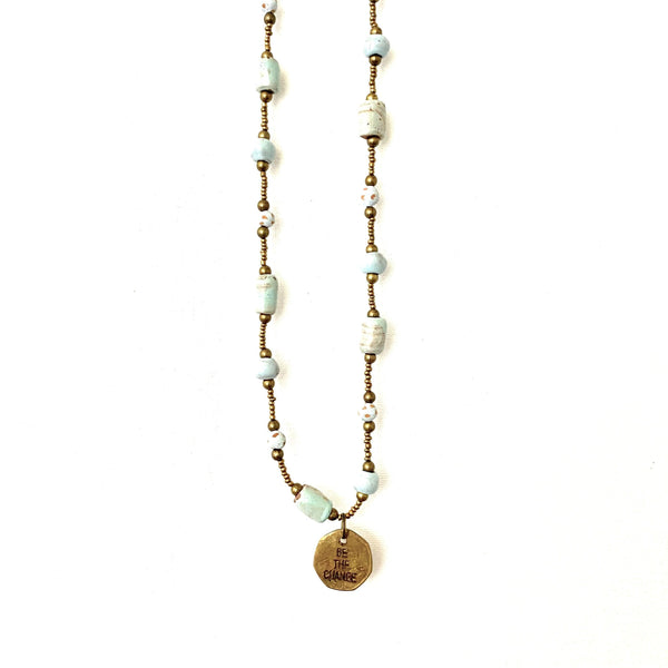 Be the Change Ceramic Necklace