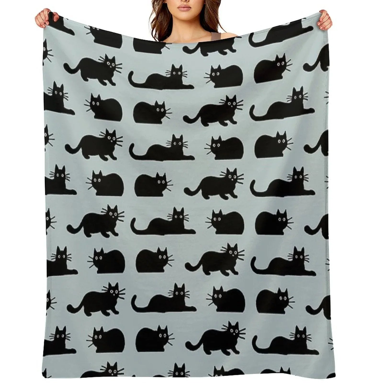 Black Cat Throw Blanket