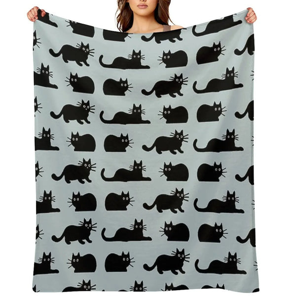 Black Cat Throw Blanket