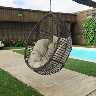 HANGING BASKET- BROWN- NO STAND BASKET ONLY