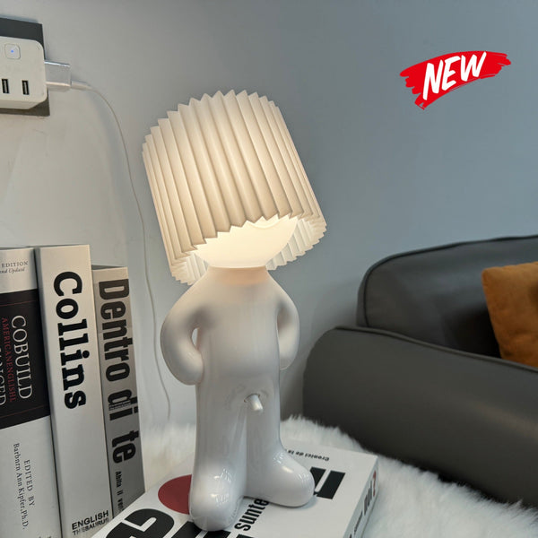 USB plug-in creative MR P shy desk lamp a little shy boy naughty night light without plug