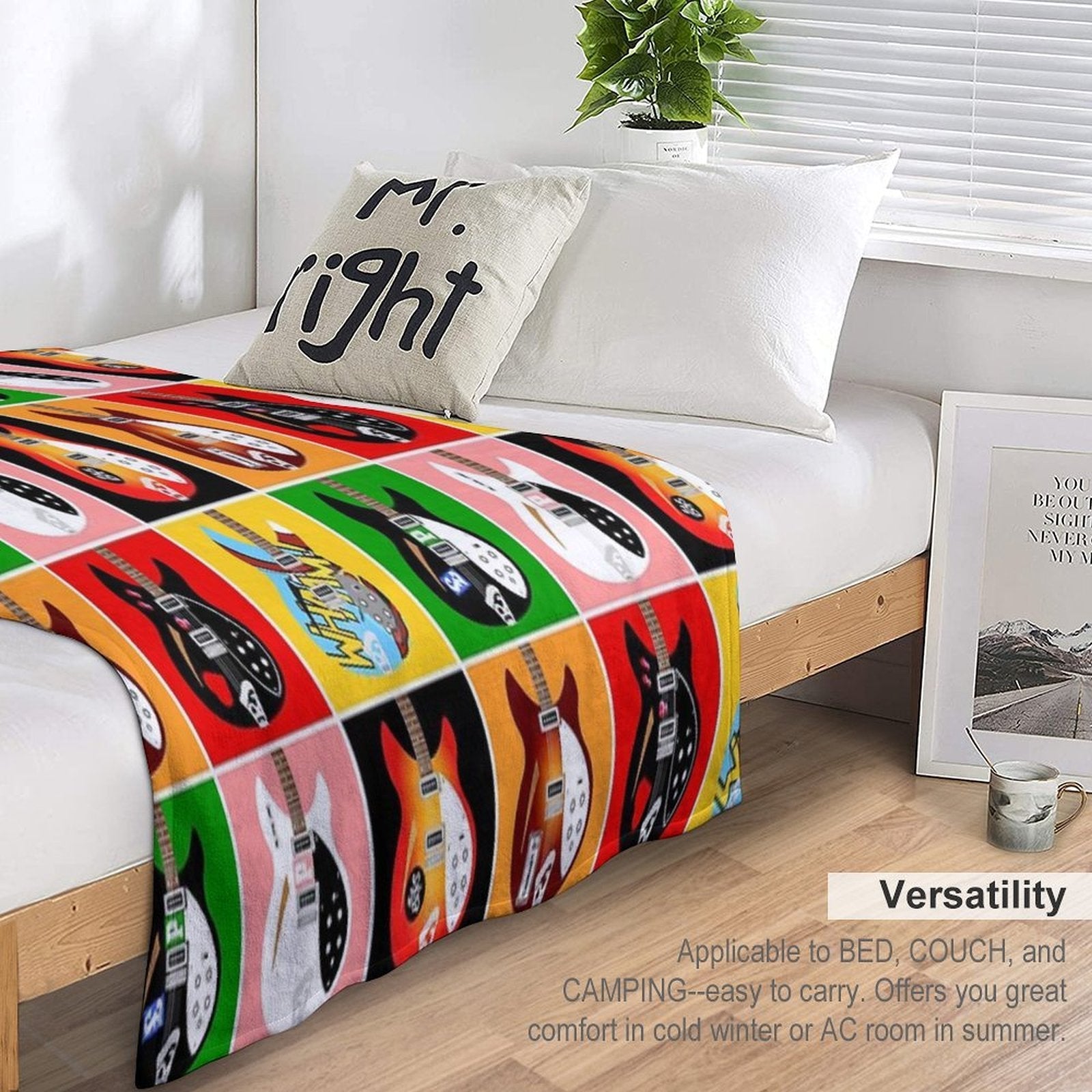 Paul Weller's Jam Rickenbacker Guitars Shrink-resistant Throw Blanket