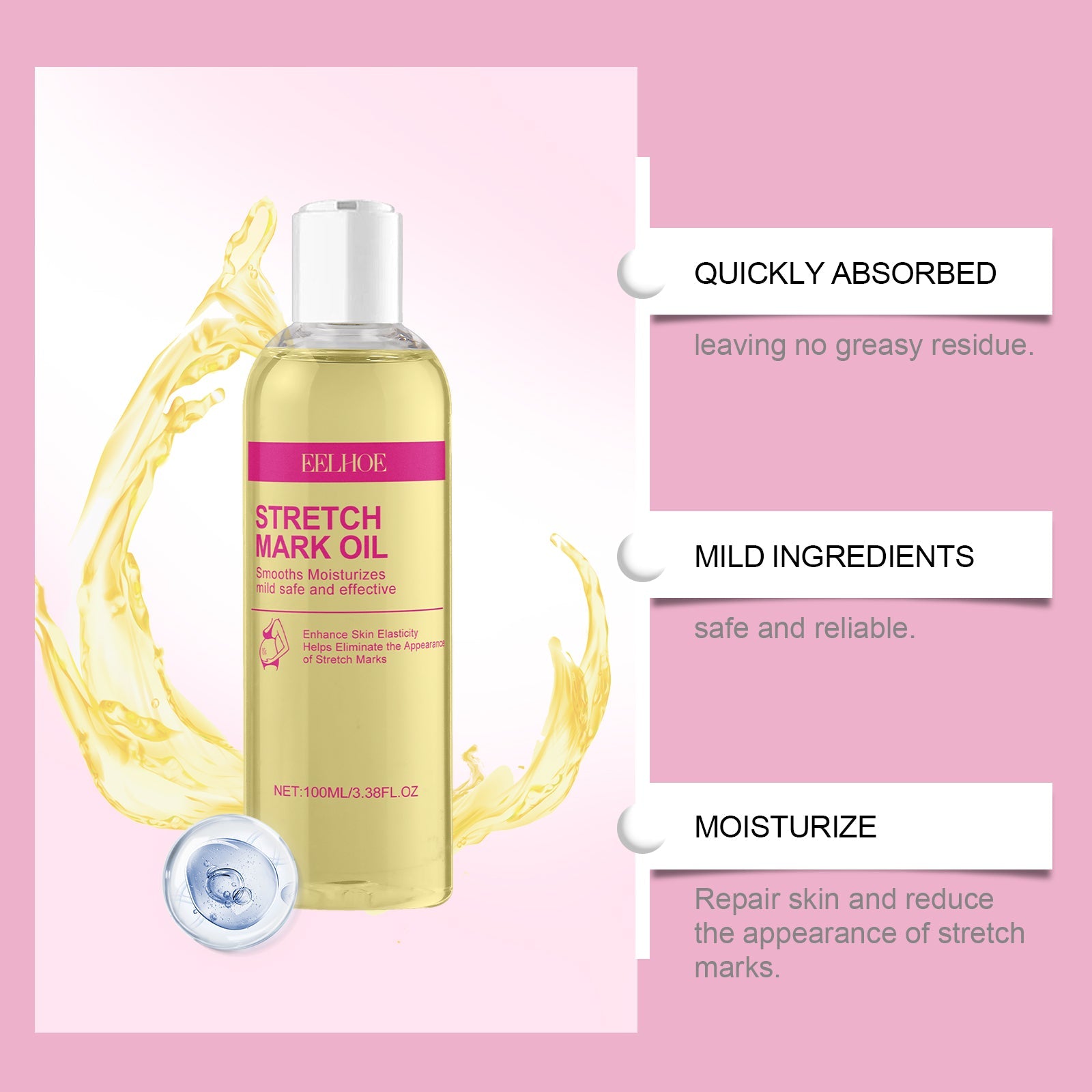 Skin Care Oil, Gentle, Nourishing And Improving Skin Care Oil For Postpartum Mothers
