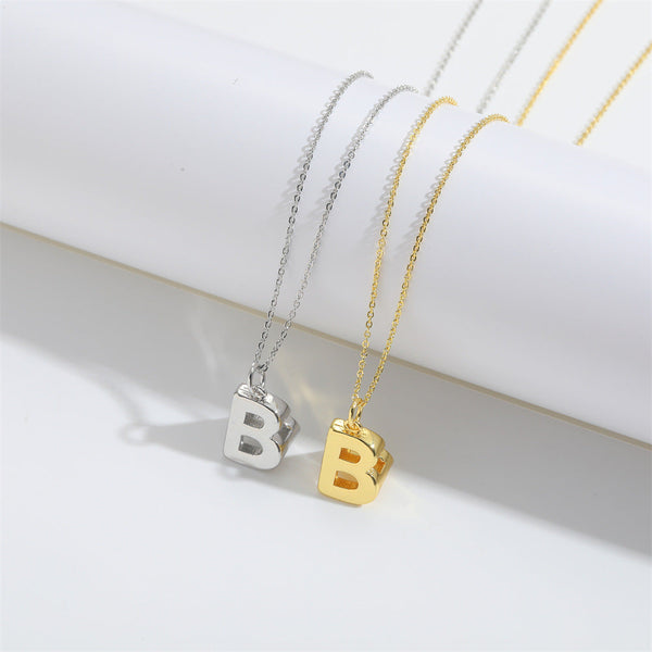 Roman retro flag design pendant necklace for women's collarbone chain