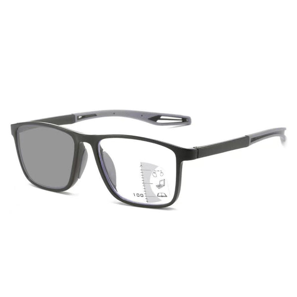 Ultralight Outdoor Photochromic Reading Glasses Fashion Trend Color Changing Progressive Multifocal Eyeglasses Finished Eyewear