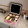 Light Up Box Vanity Organizer Portable Makeup Bag Mirror With Led Light