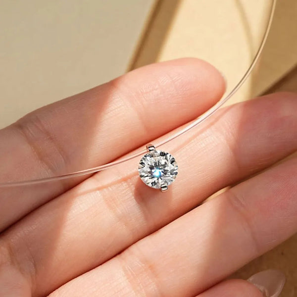 1 Carat Moissanite 925 Sterling Silver Necklace - Gifts for You 'n Me