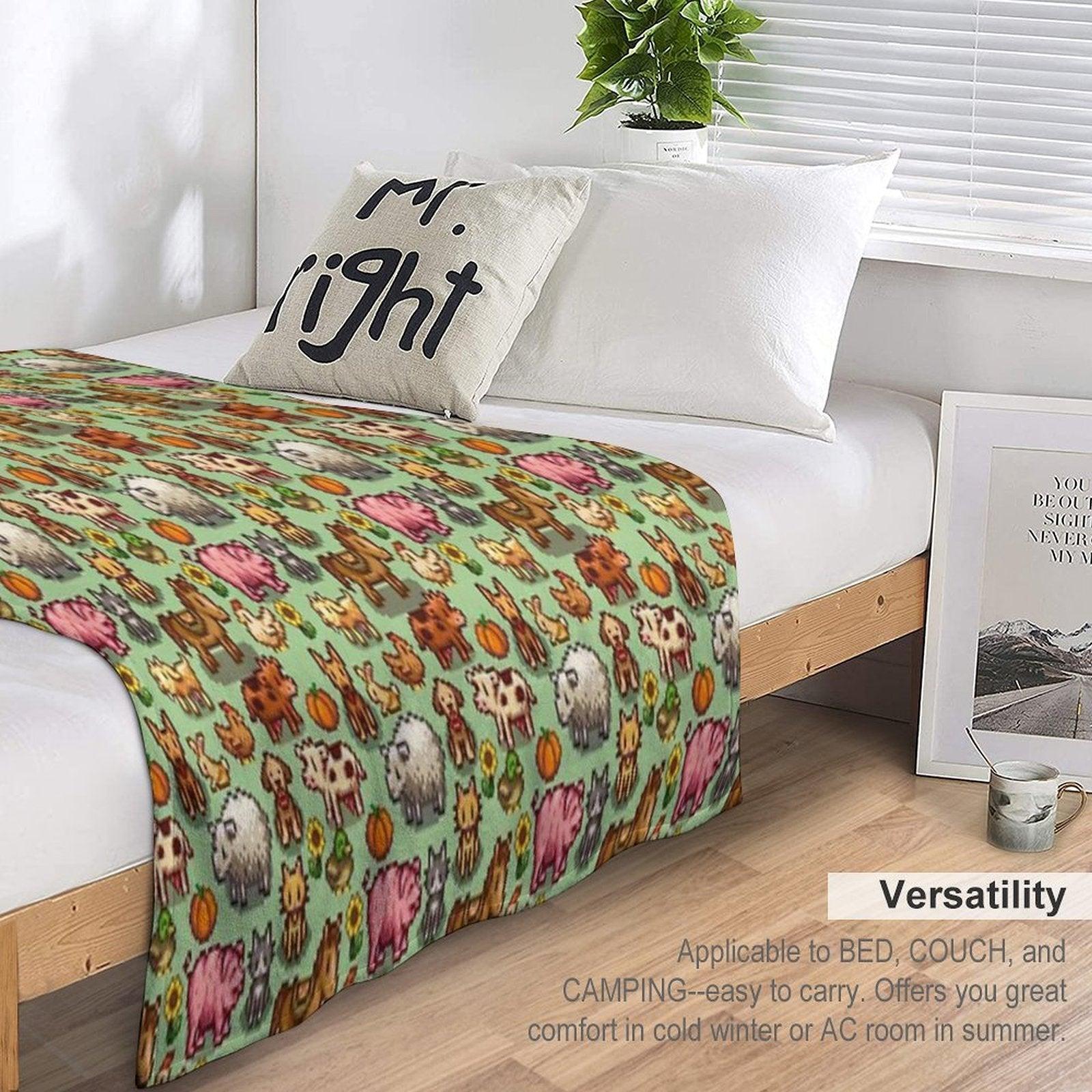 Stardew Valley Farm Animals Throw Blanket
