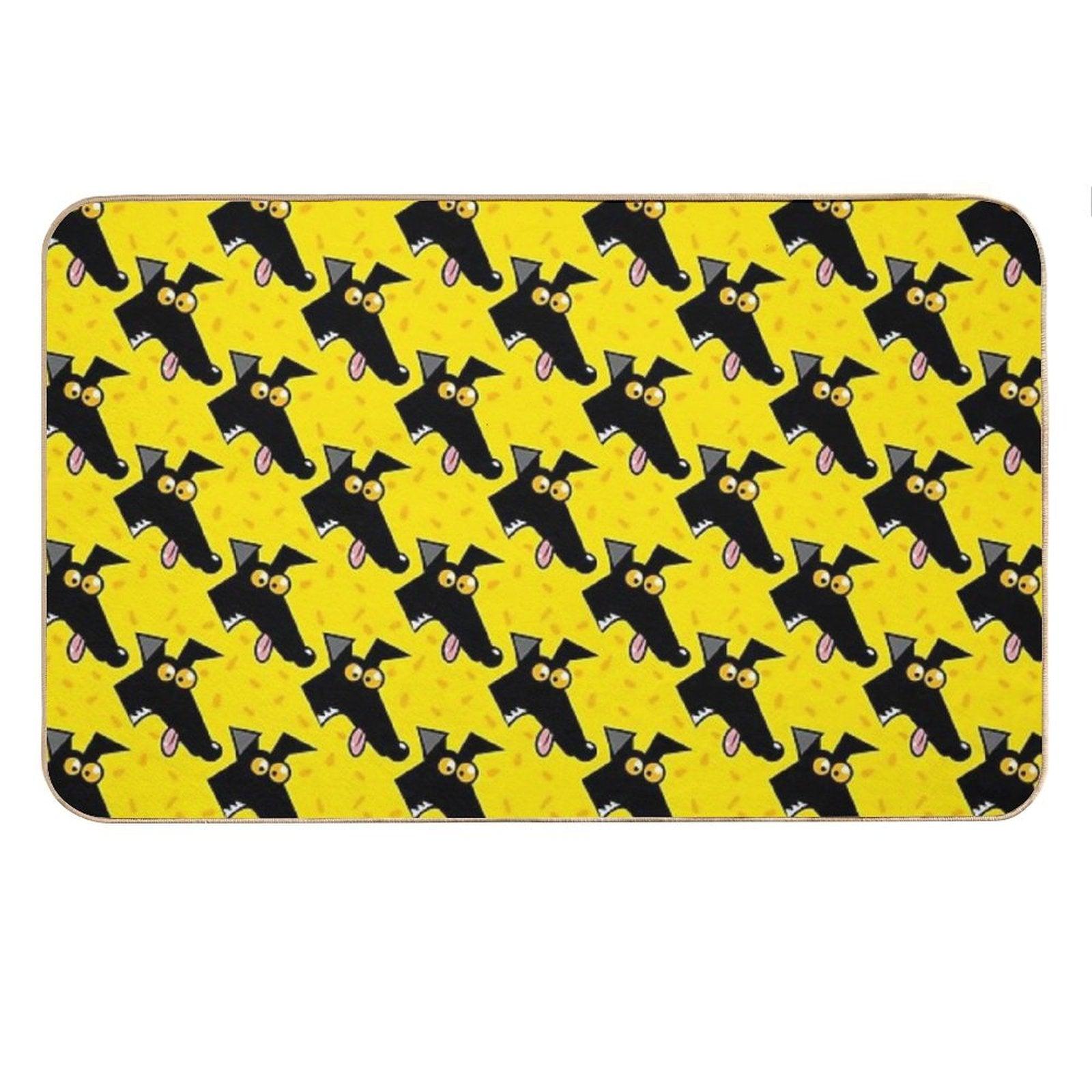 Seamless Derp Yellow Bath Mat