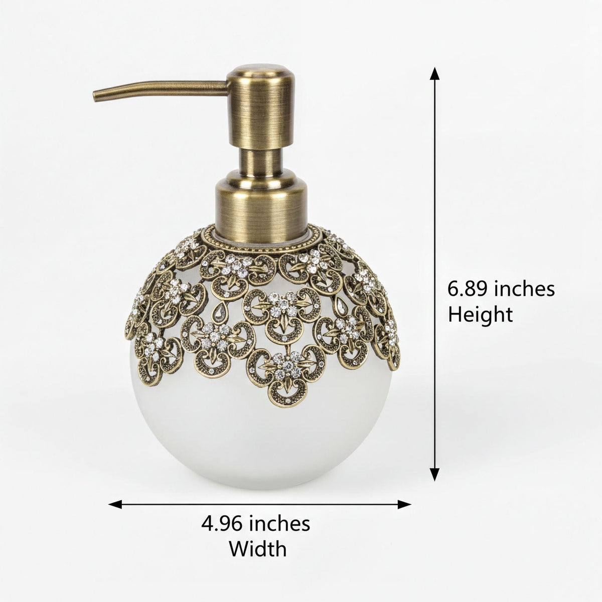Soap Dispenser – Colette Charm, Frosted Glass