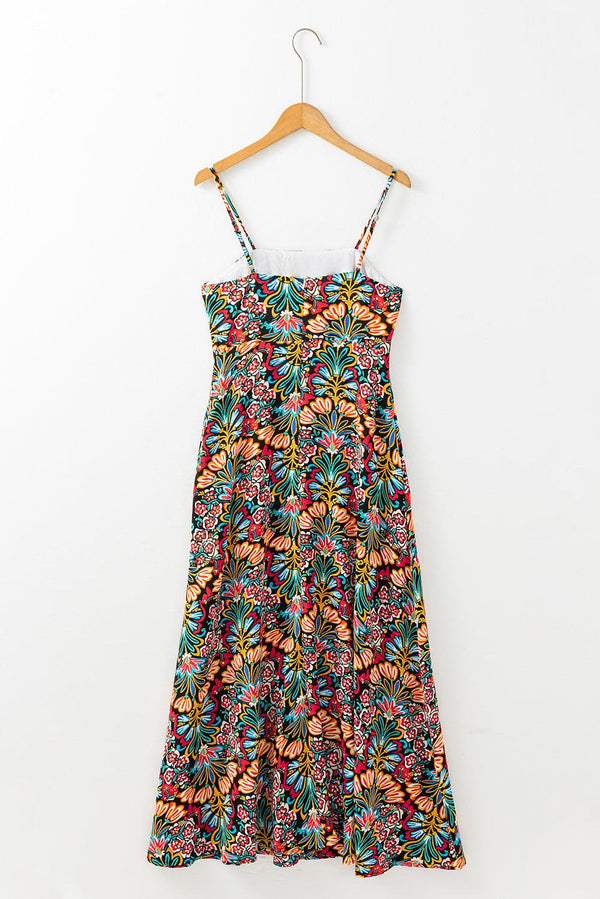 Danielle Boho Floral High Waist Maxi Dress