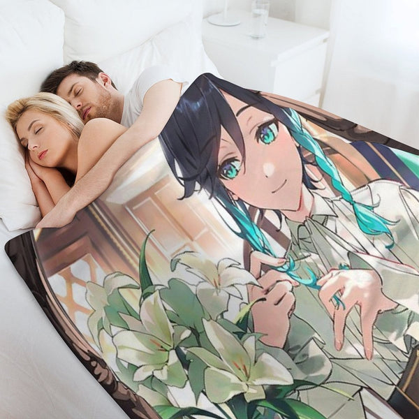 Genshin Impact - Venti Official Birthday Artwork 2024 Velvety-soft Throw Blanket