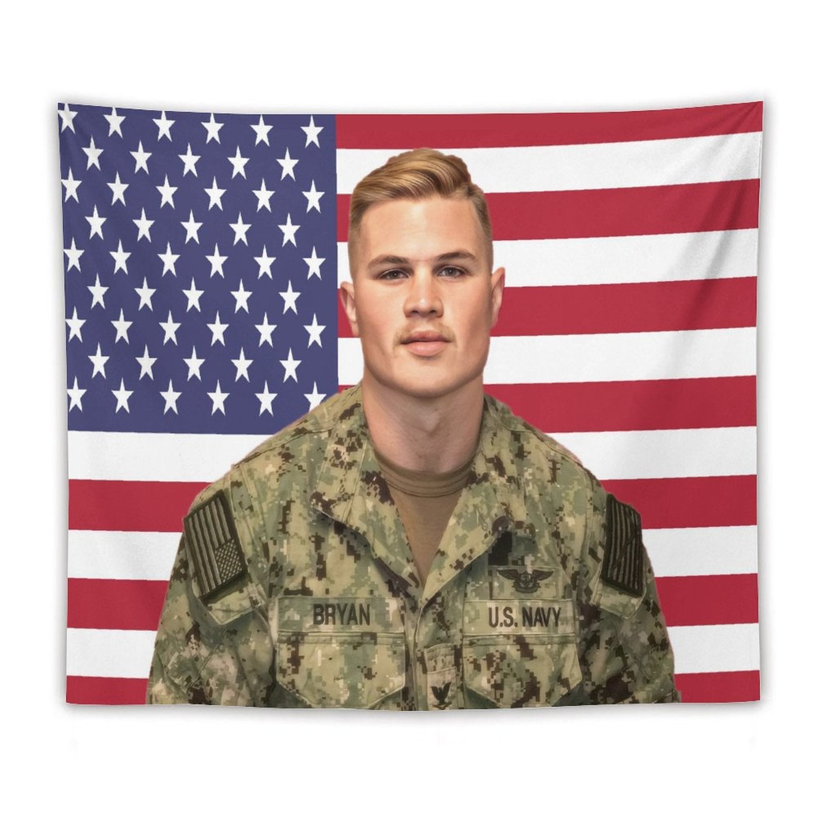 Zach Singer Bryan American Flag Tapestry BionZax