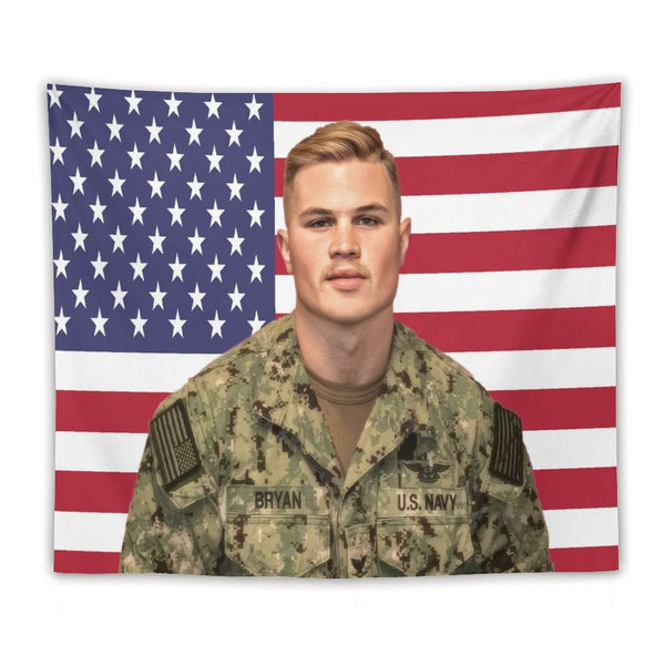 Zach Singer Bryan American Flag Tapestry BionZax