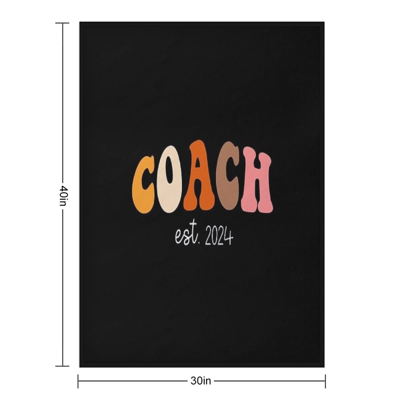 Coach Lover  Coach Est 2024  Best Coach Ever Versatility Throw Blanket