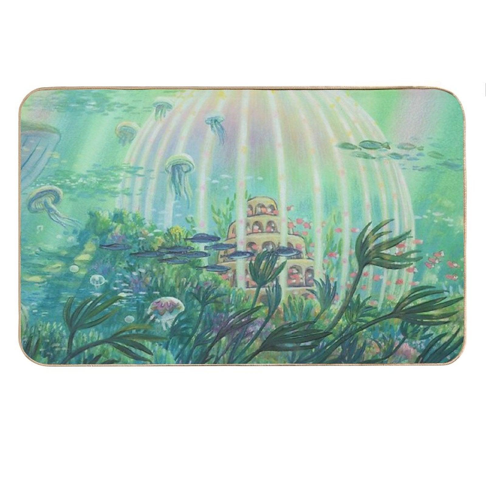 Ponyo Painting Anime Underwater Bath Mat