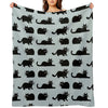 Black Cat Throw Blanket