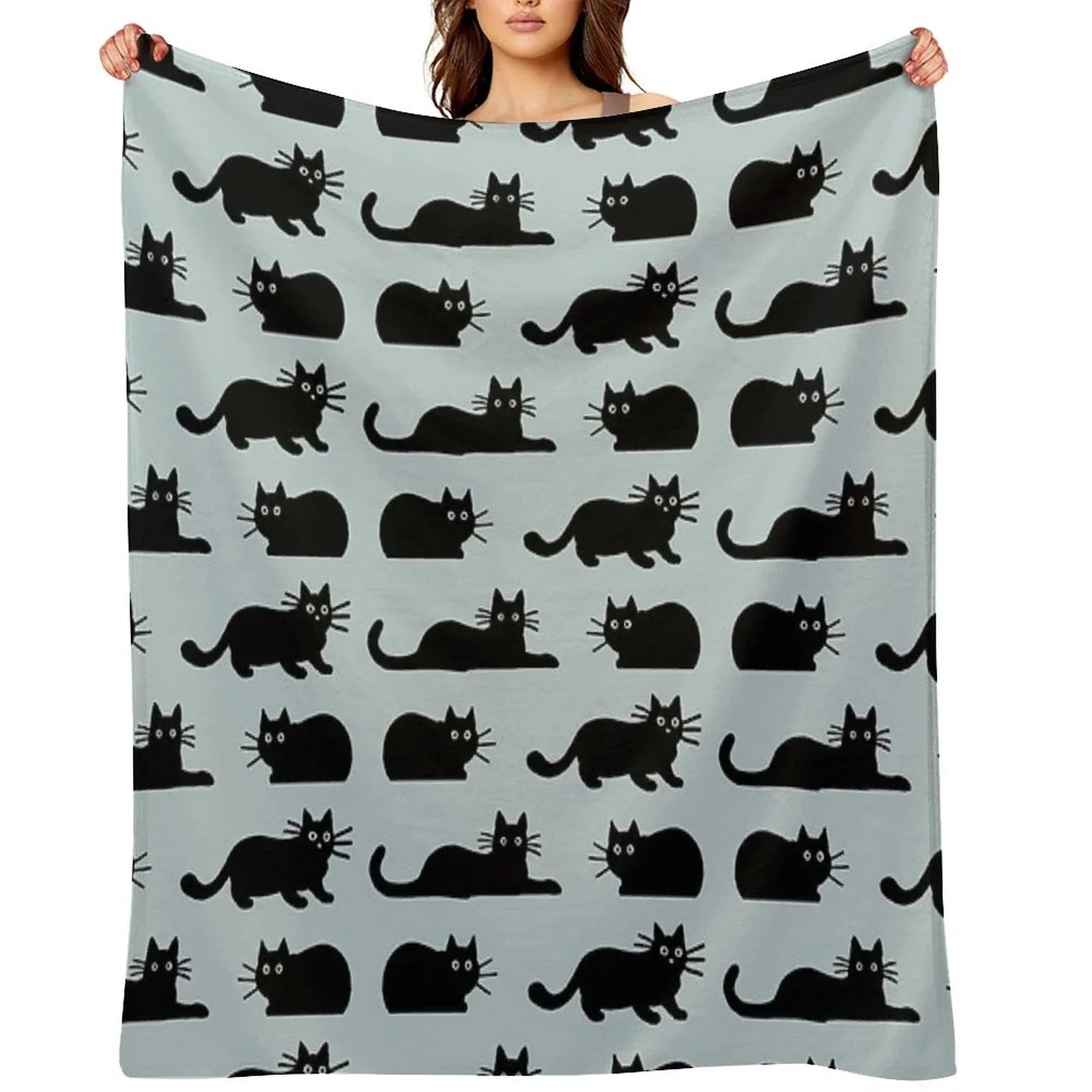 Black Cat Throw Blanket