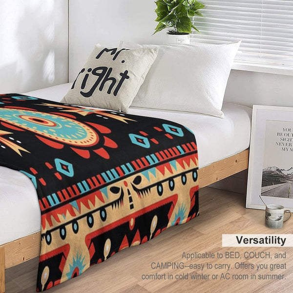 Indigenous Cherokee Nation Pattern Travel-friendly Throw Blanket
