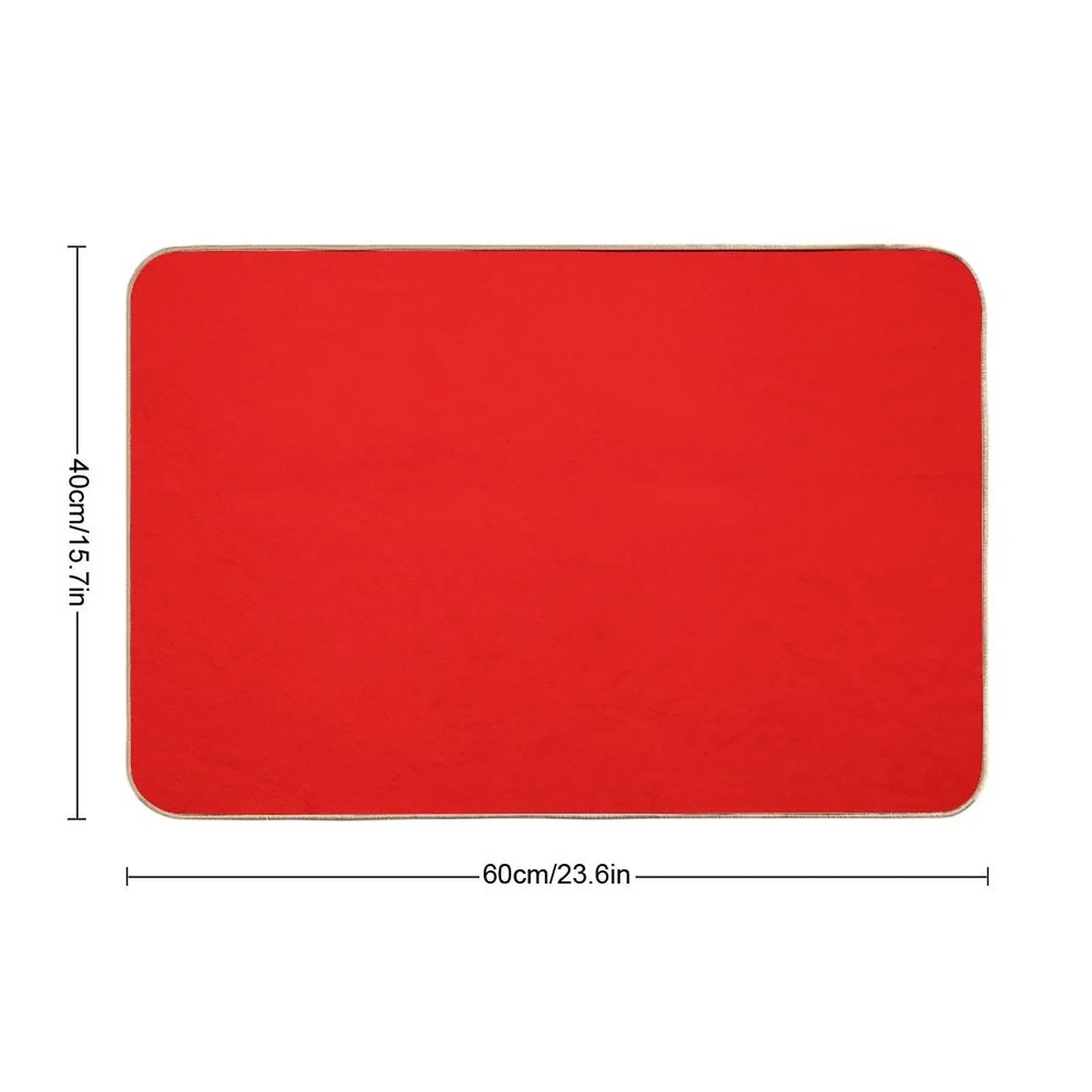 Bright Red Bath Mat