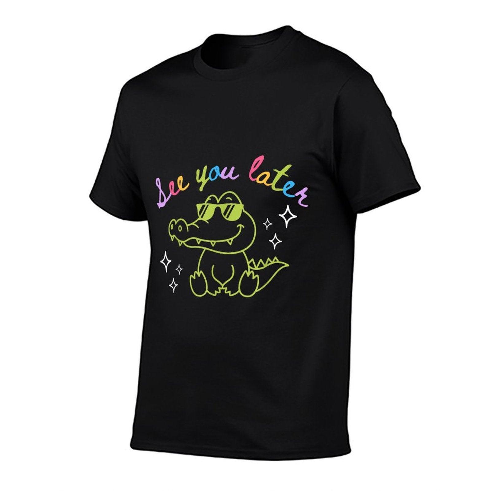 See You Later Teacher Summer Alligator Last Day Of School  Rolled Sleeves T-Shirt