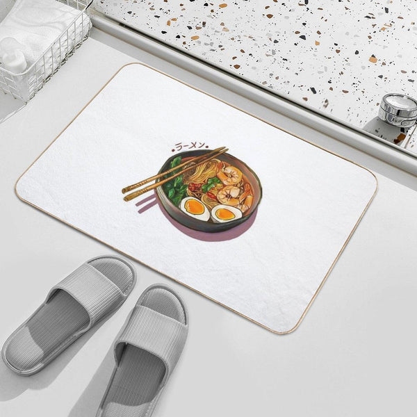 Japanses Ramen Noodles Bowl Bath Mat