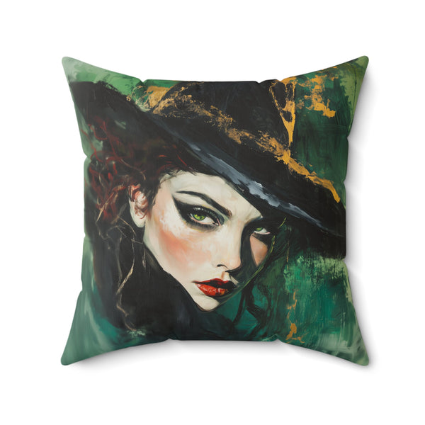 Microsuede Cushion / Halloween Art / Witch - Eve /