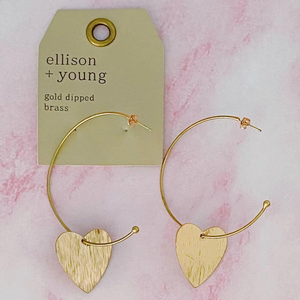 No Games Heart Hoop Earrings - Gifts for You 'n Me