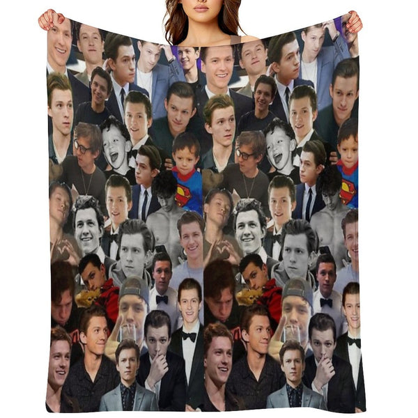 Tom Holland Photo Collage Quick-dry Throw Blanket