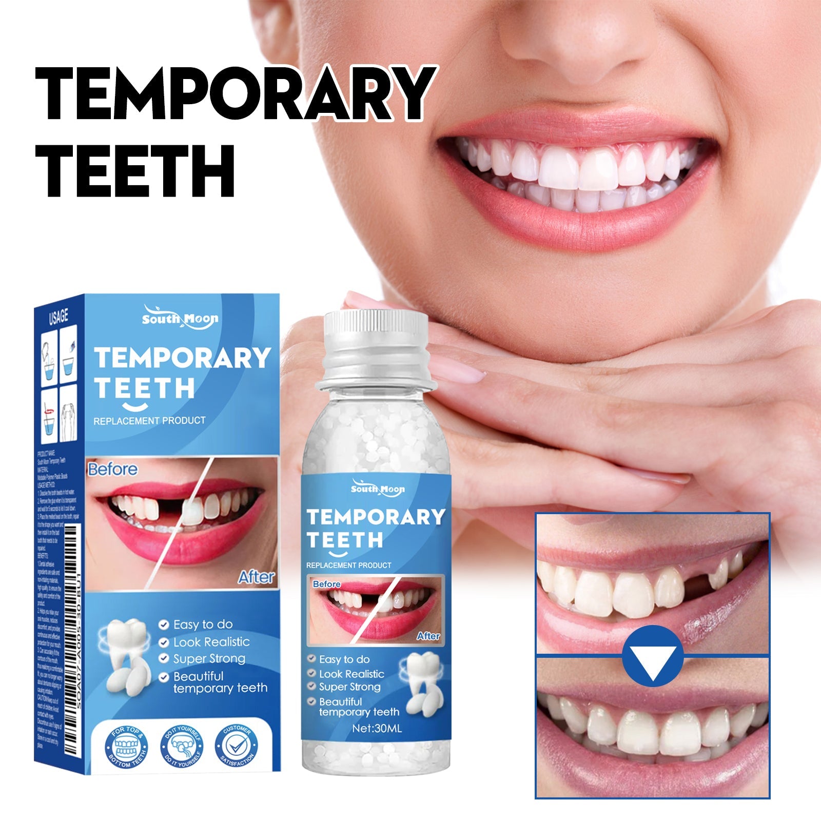 Solid Dental Glue Modification Teeth Temporary Filling Holes Filling Glue Prosthetic Dental Glue