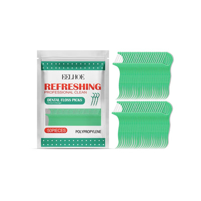 Dental Floss Picks, Dental Cleaning Interdental Flossing Disposable Household Portable Floss Stick