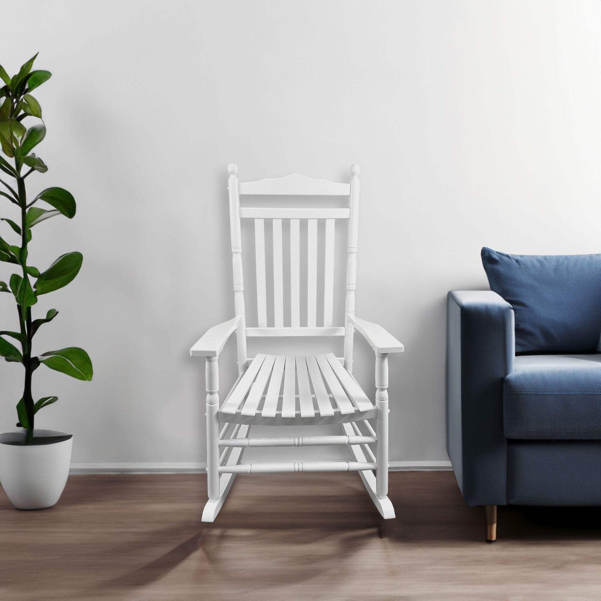 BALCONY PORCH ADULT ROCKING CHAIR   - WHITE