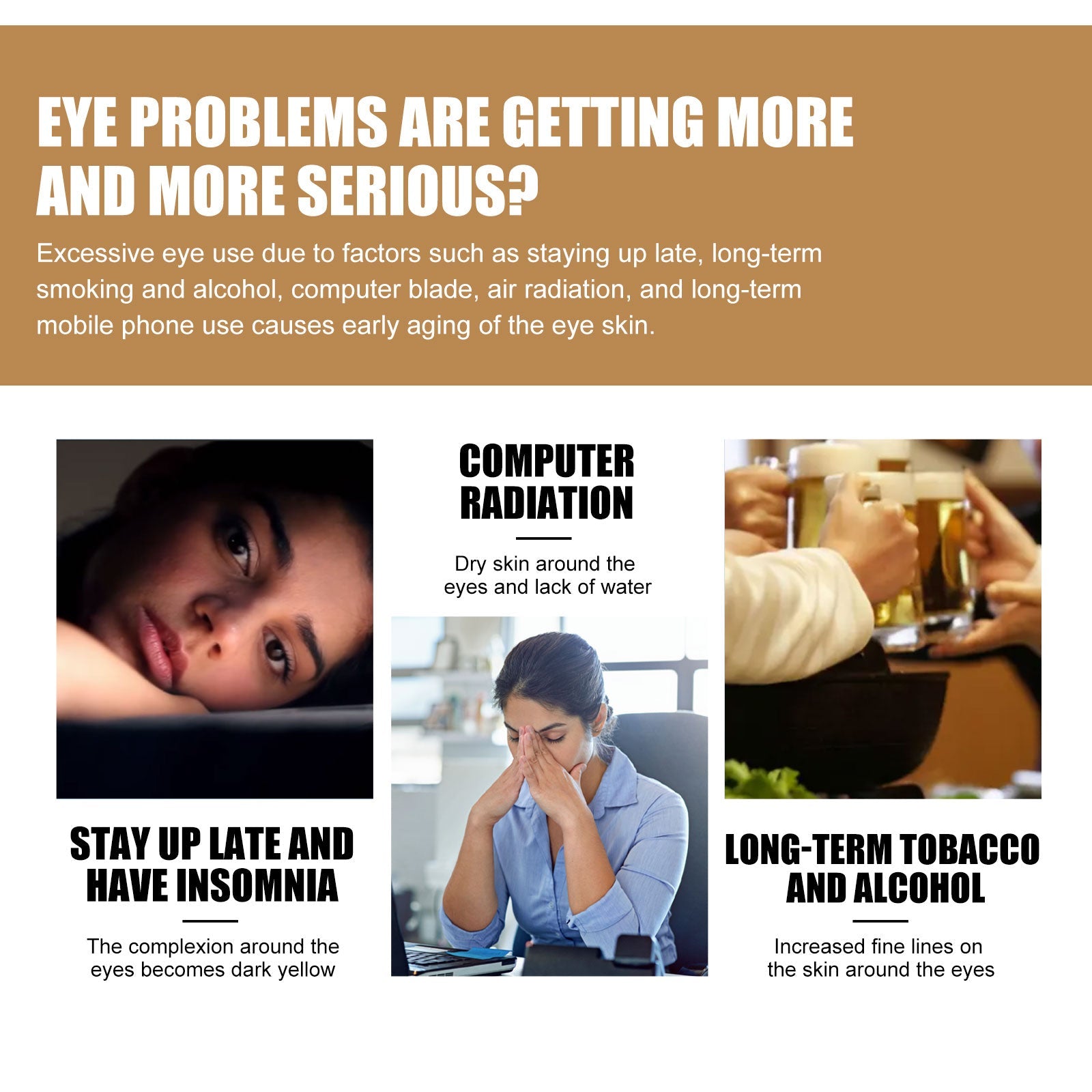 Retinol Eye Cream Stick Reduces Eye Bags, Dark Circles And Wrinkles, Moisturizes And Tightenes The Skin Around The Eyes