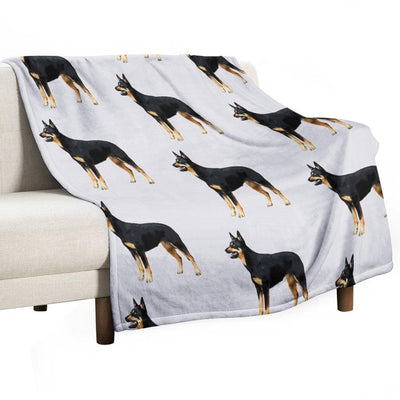 Kelpie- Australian Black And Tan Kelpie Durable Throw Blanket