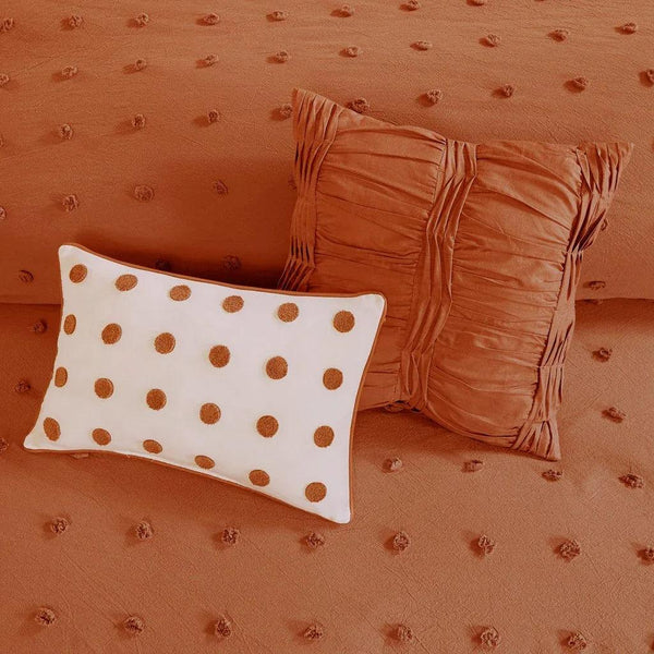 Brooklyn Cotton Jacquard Comforter Set with Euro Shams and Throw Pillows - Gifts for You 'n Me
