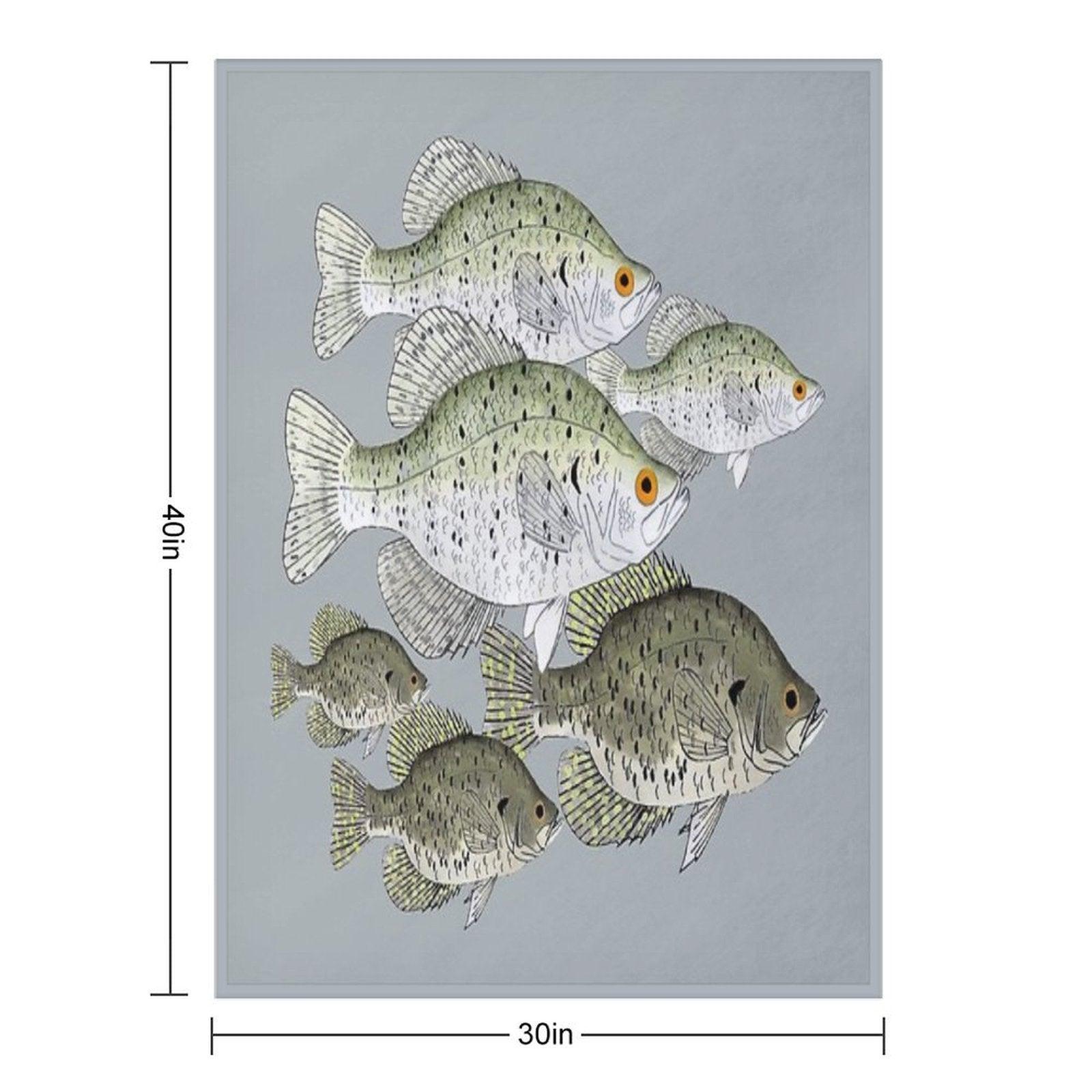 Crappie School Throw Blanket