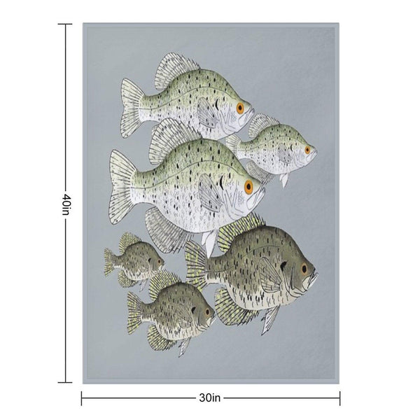 Crappie School Throw Blanket