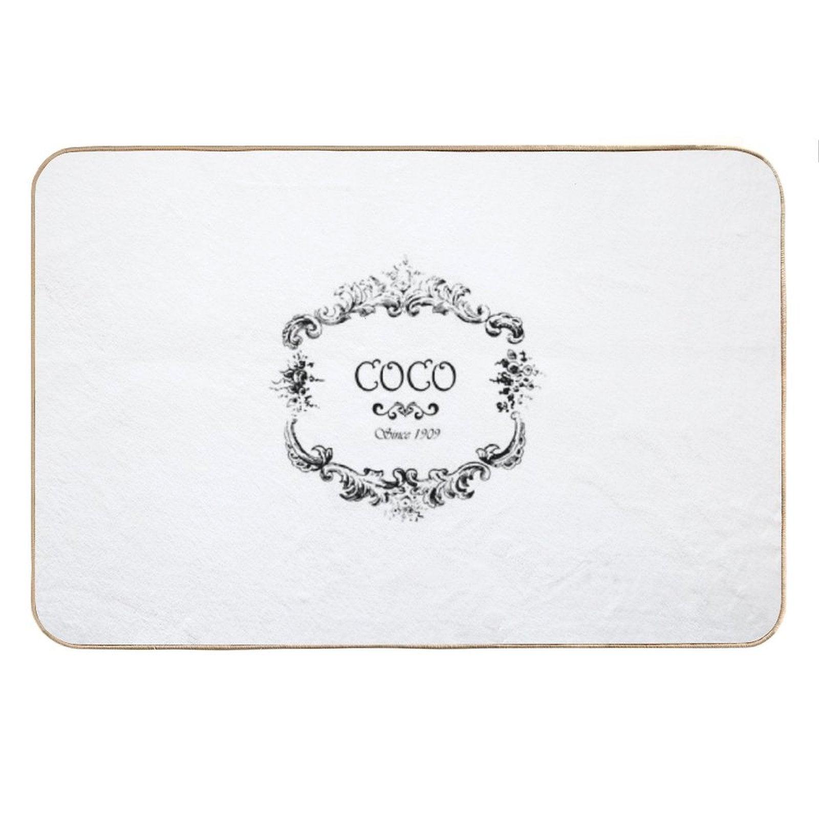 Coco Logo Vintage Old Style Bath Mat