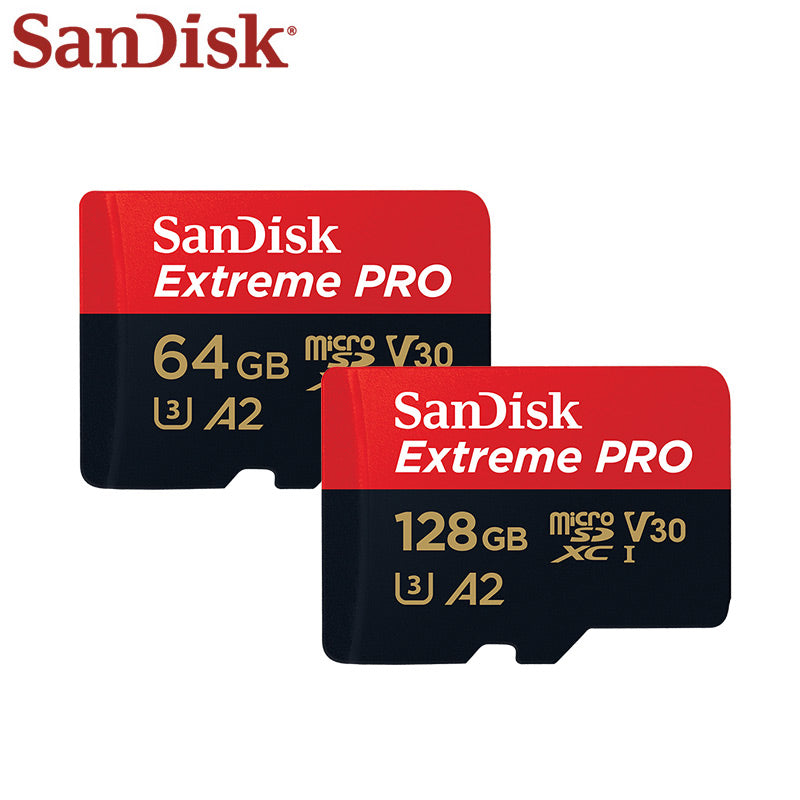 Original Sandisk Extreme Pro Micro SD Card up to 170MB/s A2 V30 U3 64GB 128GB Sandisk TF Card Memory Card With SD Adapter