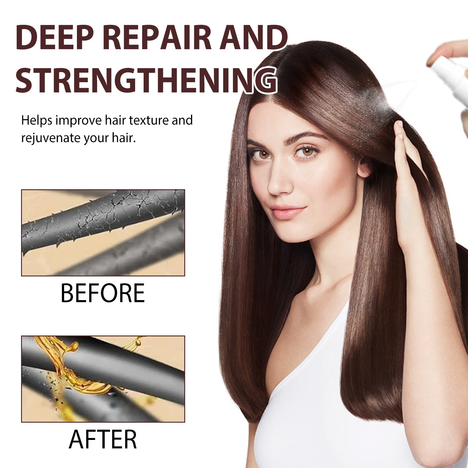 Protein Spray, Moisturize Dry Hair Tail Dry Fragrance Strong And Smooth Hair Care