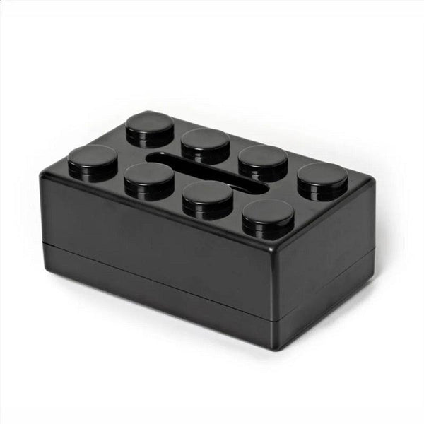 ABS Building Block Shaped Tissue Box Wall-mounted Creative Face Towel Box Organizer Perforation-free Removable