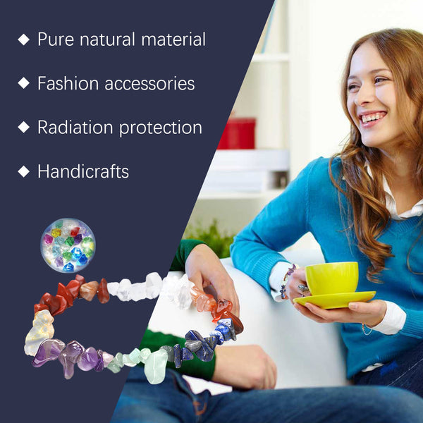 Seven-Color Bracelet Seven-Color Simple Jewelry Stone Bead Wheel Yoga Beaded Bracelet